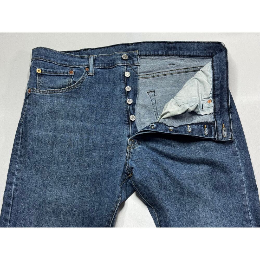 Levi's 501 Men's Straight Leg Button‎ Fly Blue  Jeans - Size 38x32 (38x27)* - Picture 2 of 5